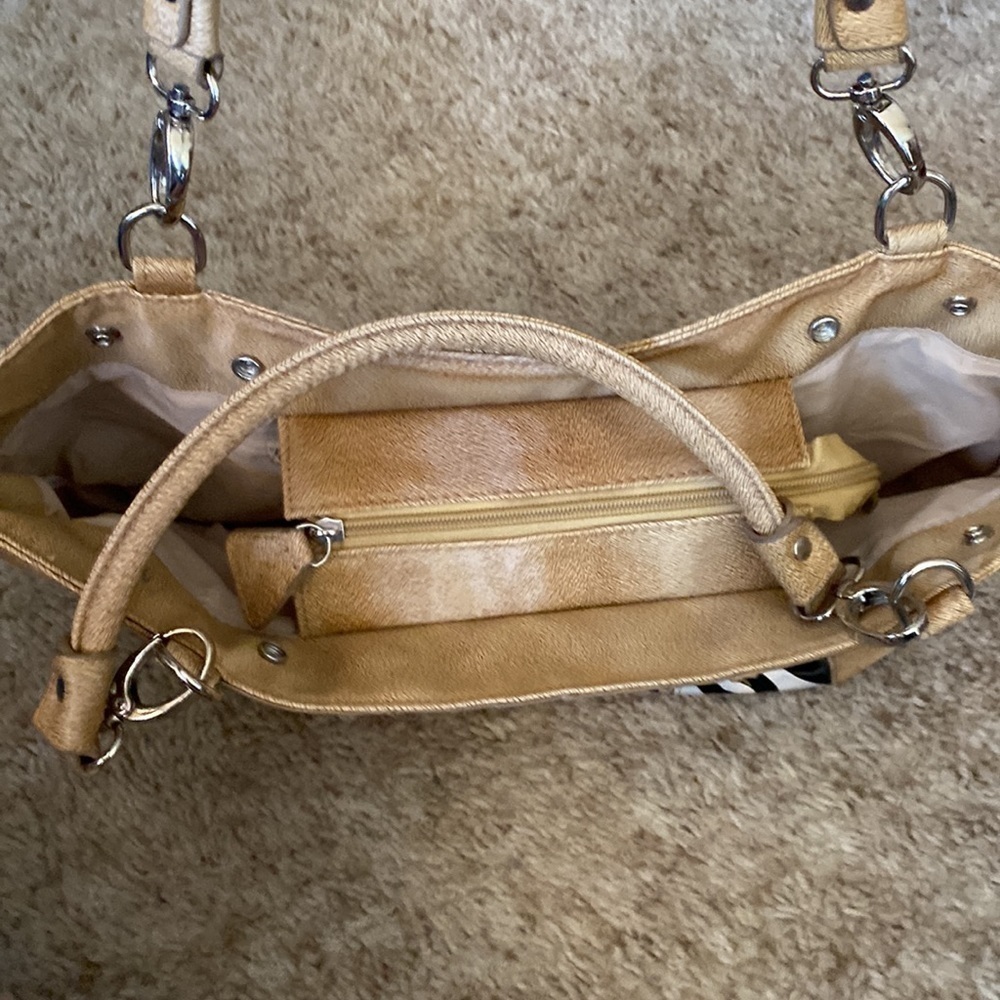 MULTI Animal Print Faux  Leather Tote Purse - Picture 5 of 12